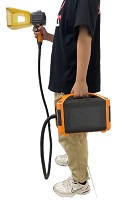 Handheld baterya fiber laser marking machine, gulong ukit machine